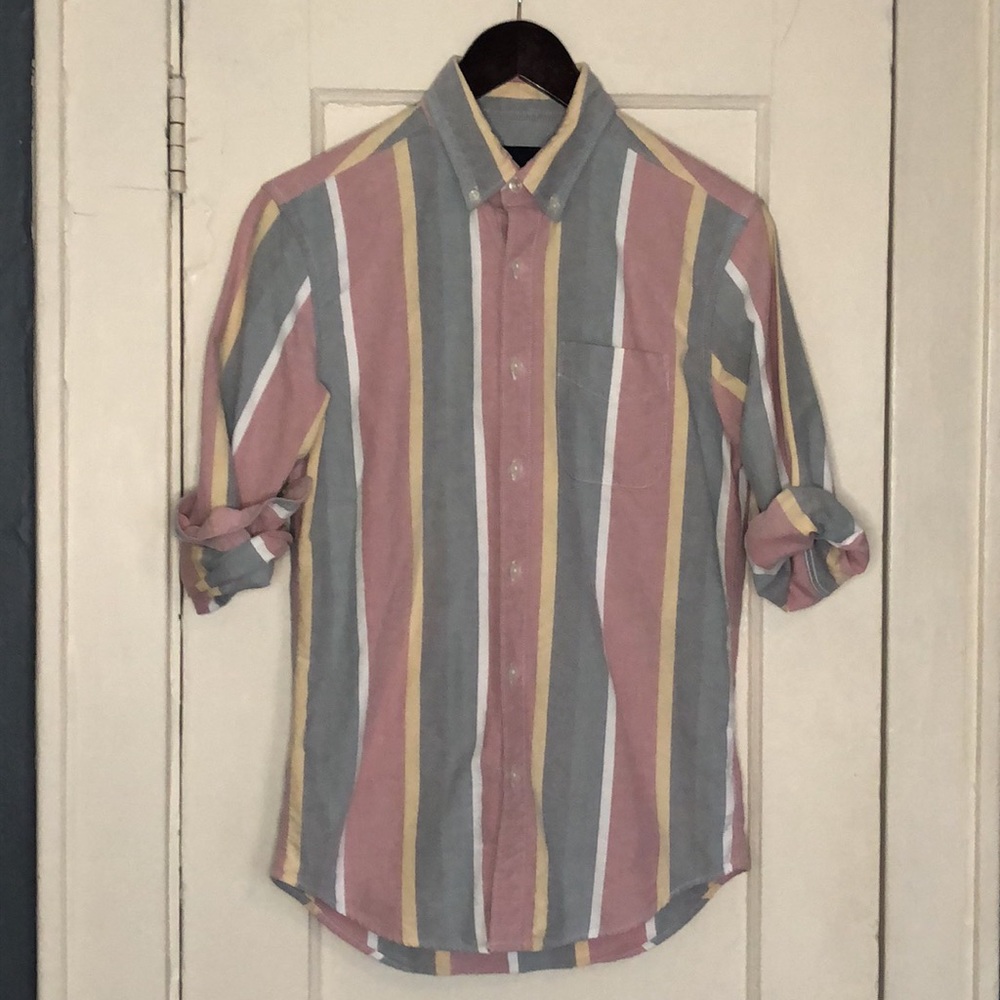 American Eagle Long Sleeve Oxford Button-down Shirt